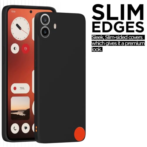 Image of Outlouders Back Cover for CMF by Nothing Phone 1 | Camera Protection | Durable Soft Matte Silicone Bumper Case (Black)