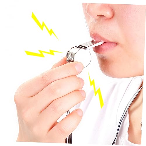 5 silbatos de acero inoxidable con cordón para árbitros miniatura 5