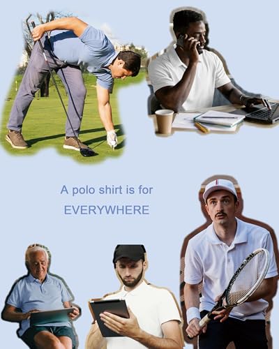 Camiseta polo para hombre Nutria, manga corta, 100 % algodón piqué, transpirable, cuello clásico, para golf, tenis y uso casual miniatura 5