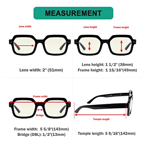 Image of Eyekepper 4-pack Reading Glasses Blue Light Blocking Square Computer Readers Women