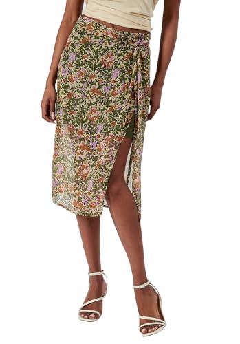 Kaporal - Jupe Portefeuille Fantaisie Femme - Caro - XL - Kaki