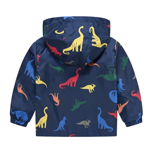 Toddler Boys Girls Cartoon Print Zip Jacket Hooded Trench Lightweight Kids Windbreaker Coats Cute Baby Dust Coat3