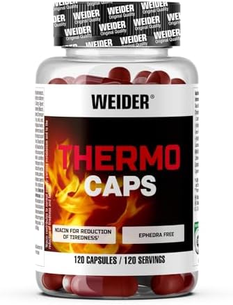 Weider Thermo Caps Disminuye el Apetito, Potente Fórmula Termogén...