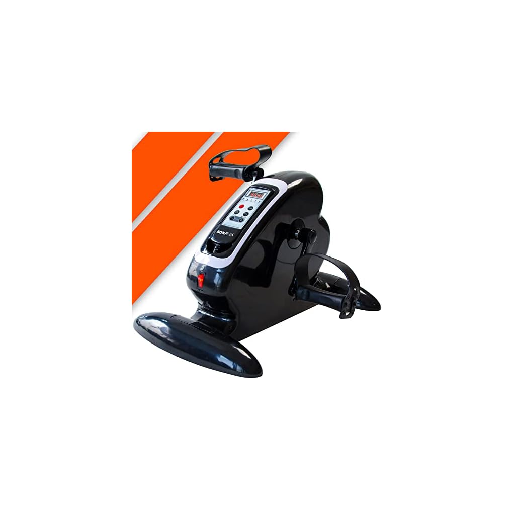 Bonplus BP | Mini Hometrainer | Beentrainer | Passieve Gymnastiek | 12 Snelheidsniveaus | Afstandsbediening | Bidirectioneel | 5 Standen | Automatisch Uurwerk | Revalidatie
