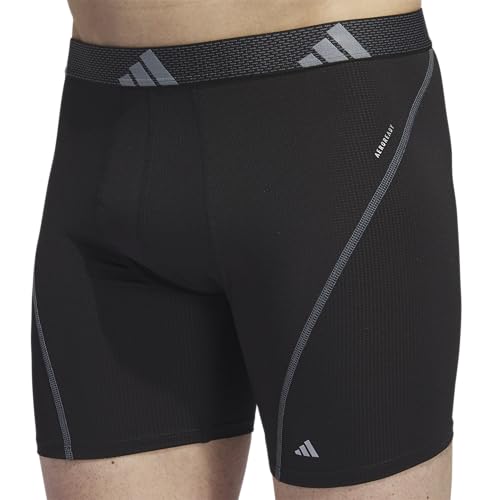 adidas Men's Performance Athletic Mesh Boxer Brief Underwear 3-Pack, Moisture Wicking, Sport Comfort3