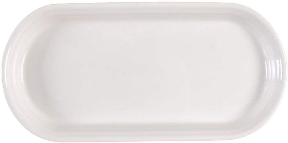 Fiesta® Oblong Serving Platter, 12" – Durable Ceramic, Lead-Free, Dishwasher/Microwave/Oven Safe – Made in USA Dinnerware - White