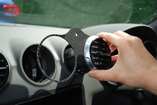 Carbon Fibre Car Phone Mount for Audi TT Mk2 8J TTS TTRS, Interior Dashboard Camera Holder, Black Carbon Fiber Construction