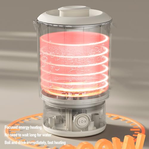 Tetera eléctrica Diydeg 600ml acero inoxidable blanco miniatura 4