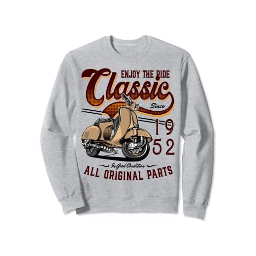 Motor Scooter Classic Moped Rider Cumpleaños 1952 Sudadera