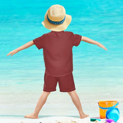 Image of 3T Toddler Boy Shorts Set Black Hawaiian Button Down Shirts Summer Outfits for Little Boy