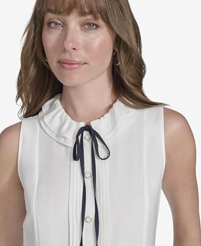Tommy Hilfiger Women's Sleeveless Ruffle Blouse3
