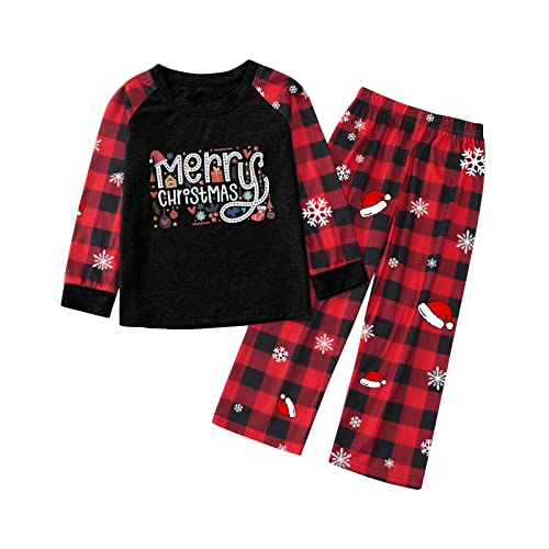 IKFIVQD Conjuntos de pijamas combinando para a família, pijamas de Natal combinando para a família,