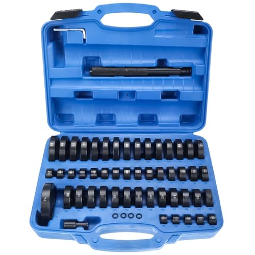 FreeTec Juego de 52 Herramientas de Presión Discos de Montaje Pieza de Presión y Extractor Para Retenes de Sellado, Cojinetes, Semicojinetes, Bujes y Gomas