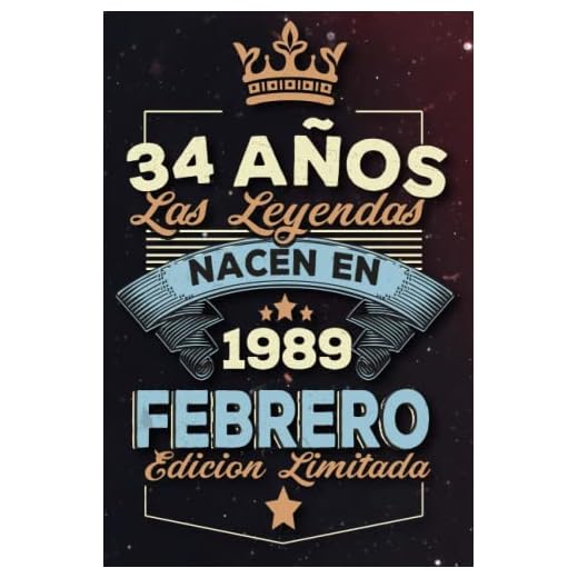 Las leyendas nacen en 34 años 1989 febrero: Ideas de regalos para hombres, ideas de cumpleaños 34 cumpleaños libro ideas de cumpleaños para hombre y regalo de nacimiento, regalo de cumpleaños