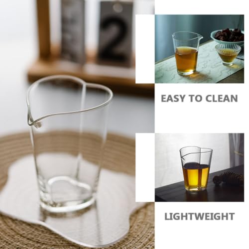 Jarra de té de vidrio de 200ml resistente para servir crema y leche en cocina 8