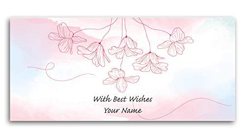 Image of Brown Cloud Customised Exclusive Shagun /Money /Gift Envelope /Cover /Lifafa for Gift /Festival with Personalized Text Message /Name /Photo (SERglr 023) (Pack of 20)