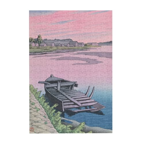 川瀬巴水 秋田土崎 パズル 300ピース 木製 ジグソーパズル リラックス 気分転換 壁飾り 絵画 お誕生日プレゼント ギフト 初心者向け 38*26cm