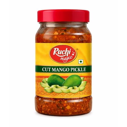 Image of Ruchi Magic Cut Mango Pickle - Authentic South Indian Style | 65% Mango Pieces | Tangy & Spicy Traditional Taste | Perfect Addition to Indian Meals - 1 kg
