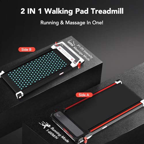 CITYSPORTS Incline Walking Pad Foot Massage,Under Desk Treadmill,Remote Control LED Display,2 in 1 Walking Treadmill for Home/Office,120KG Capacity - Image 2