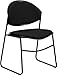 Flash Furniture HERCULES Series 550 lb. Capacity Black Padded Stack Chair with Black Frame