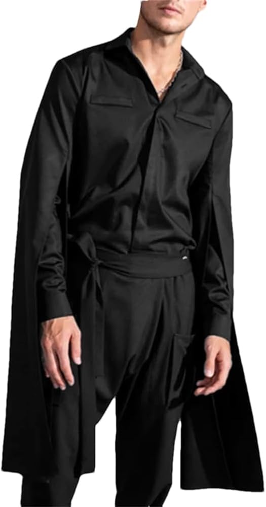 Chemise évasée à Manches Longues Boutonnée Pour Homme - Couleur