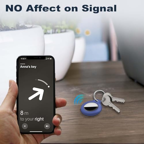 Image of MOLOSLEEVE 1 Pack Waterproof for Apple for AirTag 2nd & 1st Gen Holder, for Air Tag Case with Keychain, PC Hard Shell Swivel Buckle, for Airtag Case Suitable for Tracking, Bags, Luggage, Keys (Blue)