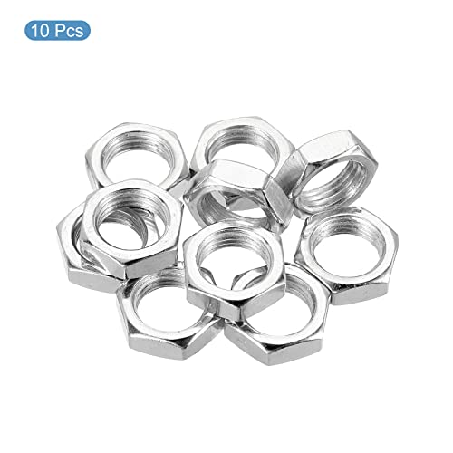 PATIKIL M16 x 1.5 Steel Hex Nuts, 10 Pack Metric Thread Zinc Plated Finished Hardware Nuts Screw Bolt Fasteners 7mm Height - Image 3