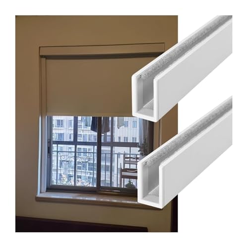 EBZFASO Guías Opacas de PVC, Tiras Opacas for Cortinas de Ventana, Paquete 2, Multicolor, 100-220cm(2pieces White,200cm)