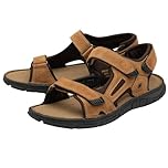 DUNLOP Mens Trekking Walking Sandals - Tan - UK 10