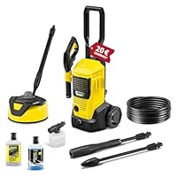 Kärcher Hochdruckreiniger K 4 FJ Home, Druck: max. 130 bar, Fördermenge: 420 l/h, Flächenleistung: 30 m²/h, Wasserfilter, Gewicht: 5,7 kg, HD-Pistole, Dreckfräser, VPS, Schaumdüse, Home Kit