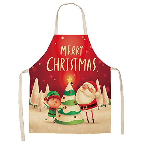 Gwtdtoad Grembiuli natalizi da donna, Grembiuli da Babbo Natale | Grembiuli stile natalizio | 25,5X20,8 pollici Grembiule decorato natalizio, Grembiule per le vacanze di Natale, Forniture da cucina