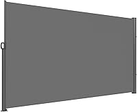 Vista 11 de VEVOR Toldo lateral retráctil, UV 50 63 x 118 pulgadas, pantalla de privacidad para exteriores, pantalla de privacidad para exteriores, 9.88 oz