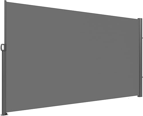 Miniatura 11 de VEVOR Toldo lateral retráctil, UV 50 63 x 118 pulgadas, pantalla de privacidad para exteriores, pantalla de privacidad para exteriores, 9.88 oz