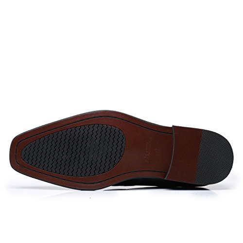 Image of La Milano Mens Double Monk Strap Slip on Loafer Cap Toe Leather Oxford Formal Business Casual Comfortable Dress Shoes for Men