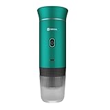 Origial Cafetera Portátil 3 en 1 para Cápsulas y Café Molido, 20 Bares, Batería 7500mAh, Compatible Nespresso y Dolce Gusto, para Viaje, Camping, Coche y Oficina, Verde