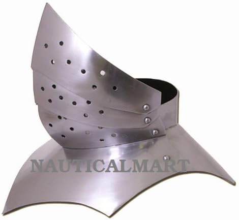 NauticalMart Medieval Gothic Gorget Mild Steel 18 G Polish