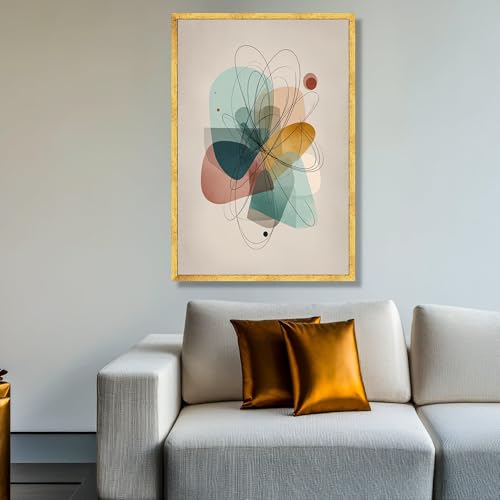 Tableau abstrait sur toile haut de gamme décoration minimaliste et chic - 4