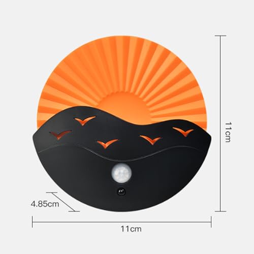 Lámpara de pared RGB regulable con sensor 120° y batería USB para pasillos pack de 2 6