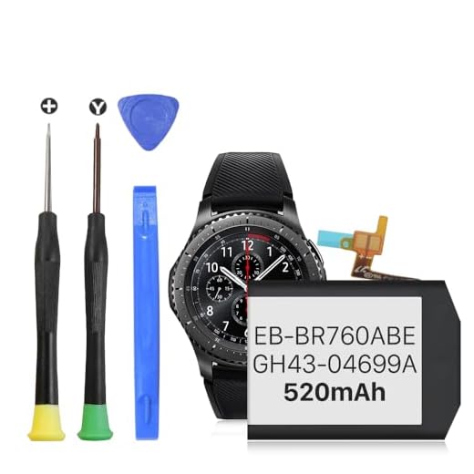 [520mAh] Battery for Samsung Gear S3 Frontier(SM-R760) and Gear S3 Classic, (2025 New Version) Upgrade Replacement Battery for SM-R770, BR760, R765, EB-BR760ABE, GH43-04699A with DIY Repair Tool Kits