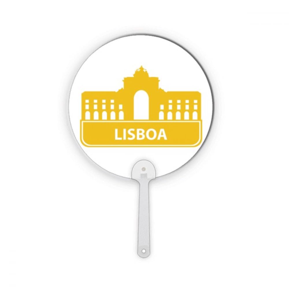 Éventail rond en plastique Lisboa Portugal cadeau souvenir original
