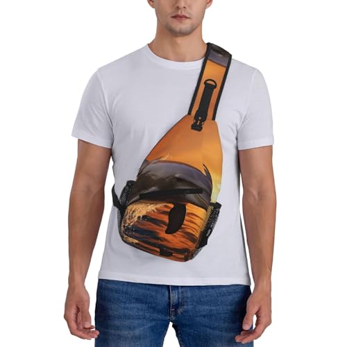 Mochila Sling Urbana para Hombre y Mujer Negra miniatura 2
