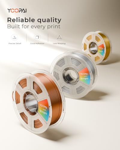 Image of PLA Silk Filament 1.75mm, Grey, 1kg (2.2lbs) 3D Printer PLA Filament, ±0.02mm Dimensional Accuracy