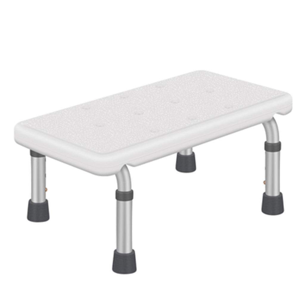 CHEWYNP Silla de Ducha y Taburete de bañera de Banco, Adecuado para Ancianos Suministros médicos de Altura Ajustable fácil de Montar Blanco