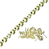 QUARKZMAN Polsterstifte Streifen, 1 Meter glänzende dekorative Nagelverzierungen für Sofa Kopfteil Stuhl Möbel mit Polsternägeln (11mm Gold)
