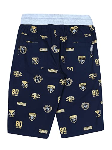 Image of Gini & Jony Boys Yellow Solid Cotton Elasticated Bermuda