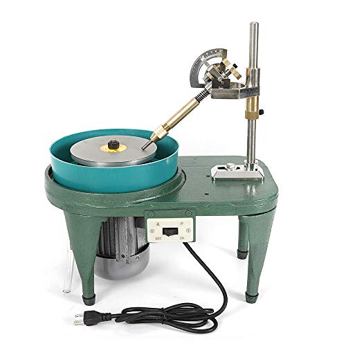 Gem Faceting Machine 6" Polishing Disc Jewelry Lapidary Jade Grinding Polishing - 180W JadeGrinding Polishing Machine 3000RPM Rock Polisher Jewel Angle Polisher for Jewelry Polisher