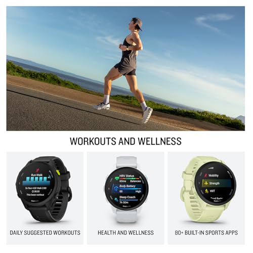 Image of Garmin Forerunner 70, Easy-to-Use GPS Running Smartwatch, Advanced Training Metrics and Recovery Insights, Up to 13 Days of Battery Life, Tidal Blue