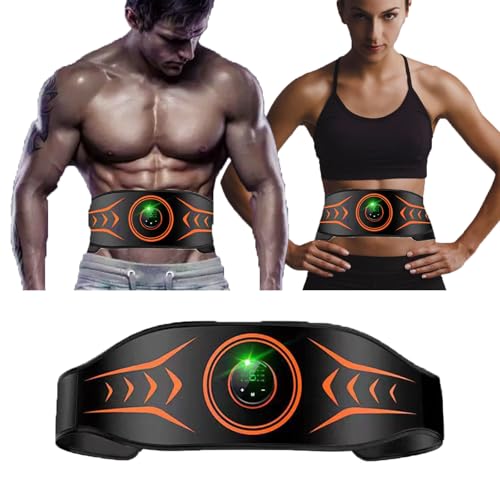 LSOSSTTLY Ab Stimulator Belt,Fitness Belt-Fda Cleared,Best Ems Ab Stimulator,Enscul Vital Flex Core Ab Stimulator,For Man Woman Orange