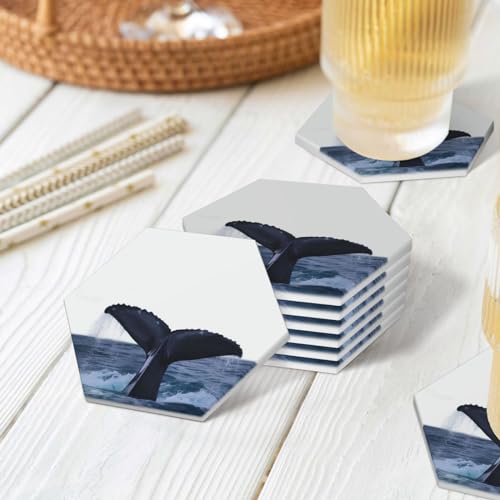 Dessous de verre céramique avec support support liège table lot de 6 - 8