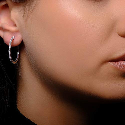 Brinco Life Pavê Zircônias Rosa Claras - 25 mm by Vivara